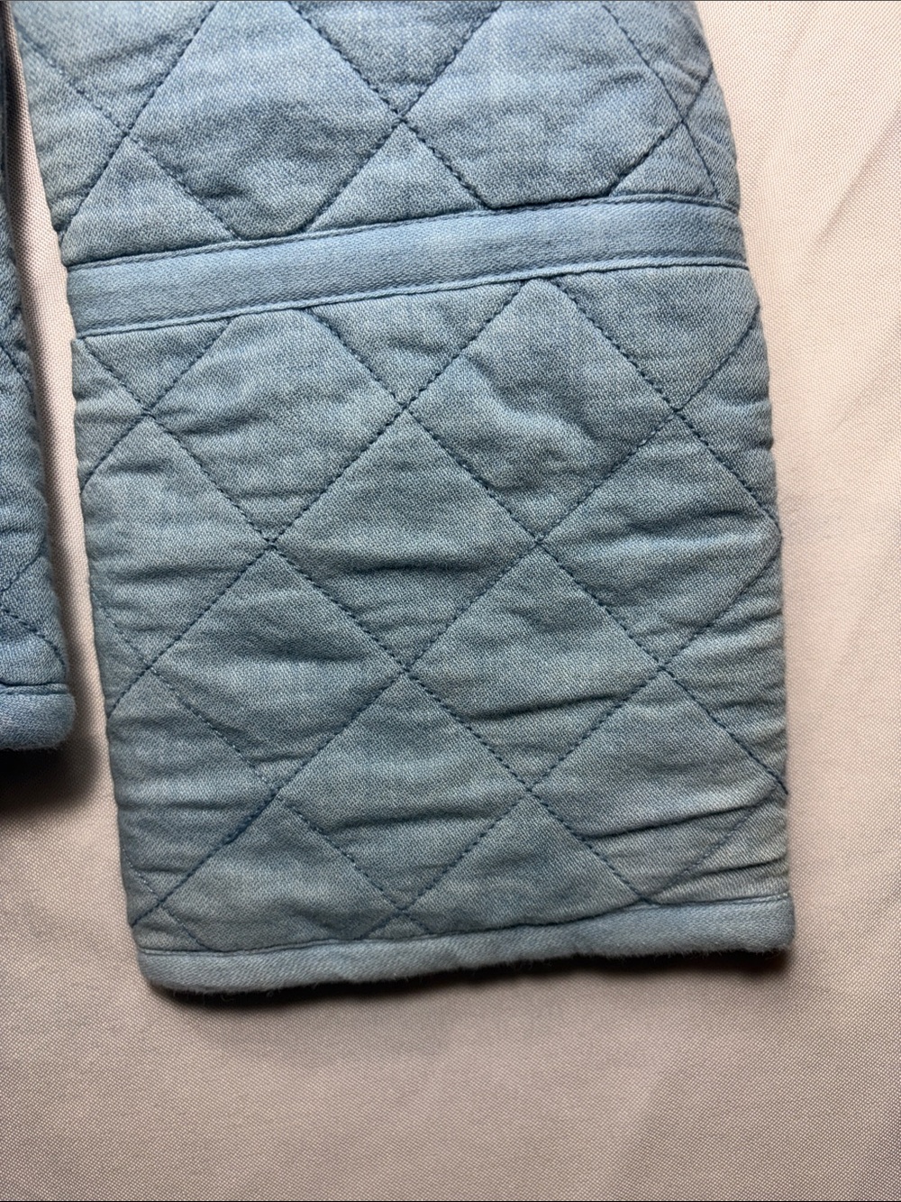 dylan Light Blue Quilted Open-Front Reversible Jacket - Picture 10 of 15